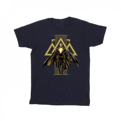 DC Comics katoenen T-shirt met zwarte Adam Rising gouden symbolen voor meisjes