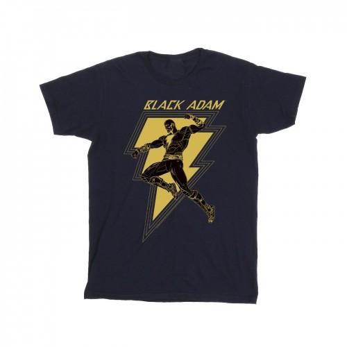 DC Comics katoenen T-shirt met zwarte Adam Golden Bolt borst voor meisjes