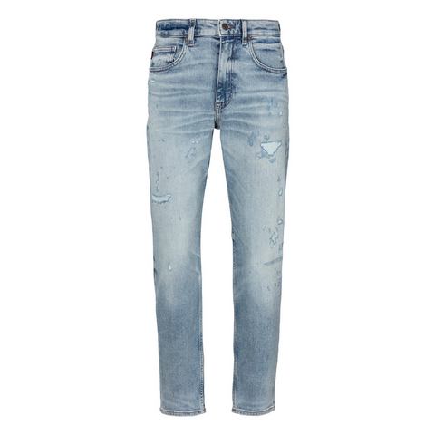 Boss Orange Regular fit jeans TROY BO met leren badge