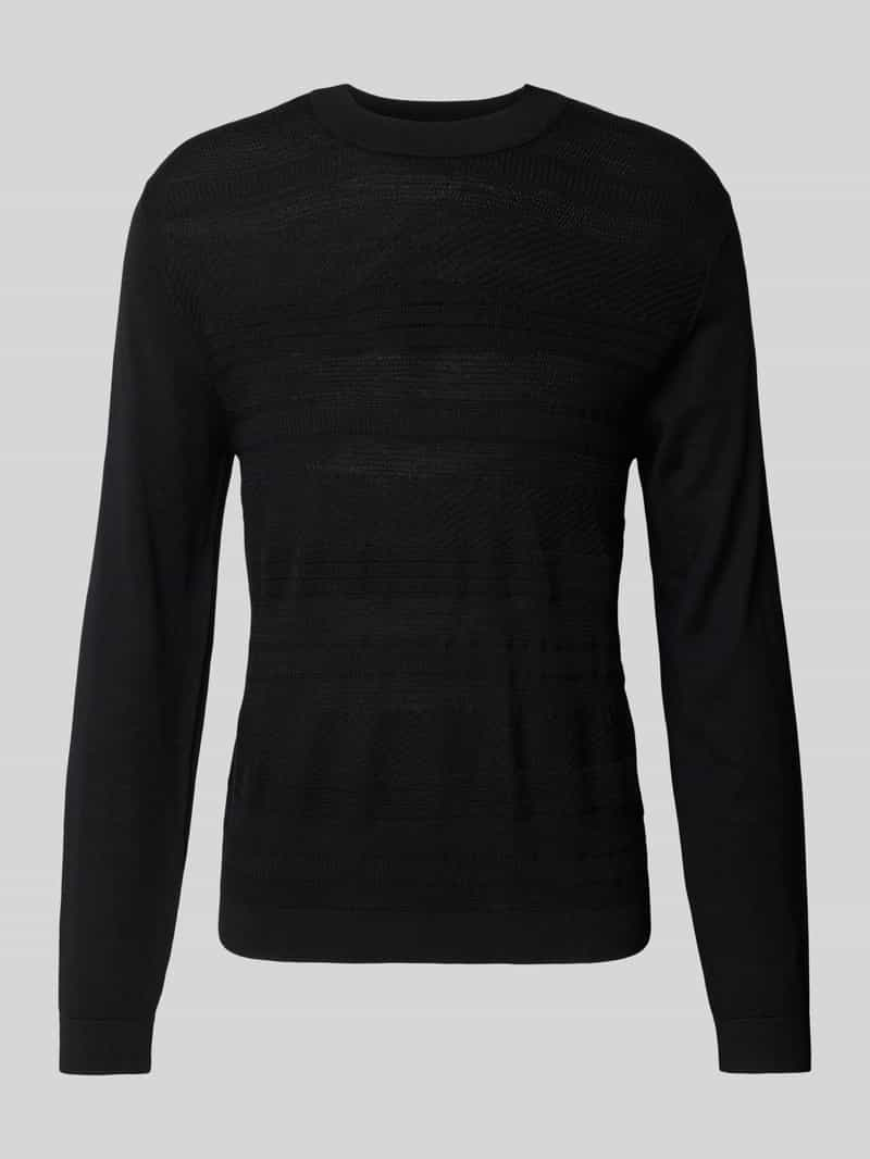 Selected Homme Wollen pullover met structuurmotief, model 'TRAY'