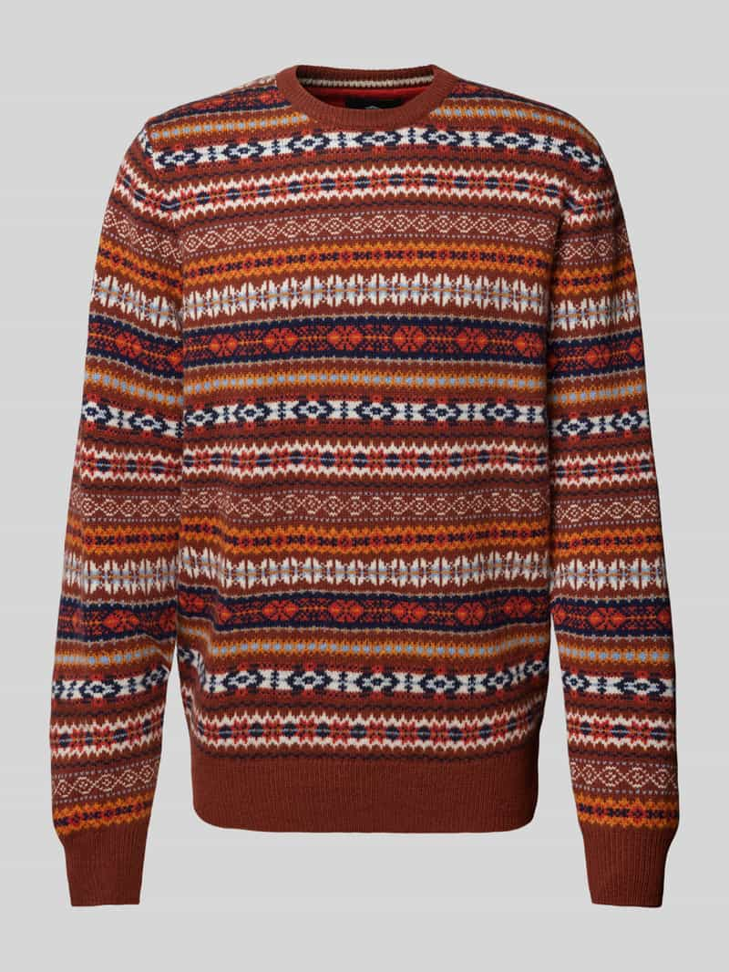 FYNCH-HATTON Wollen pullover met labeldetail