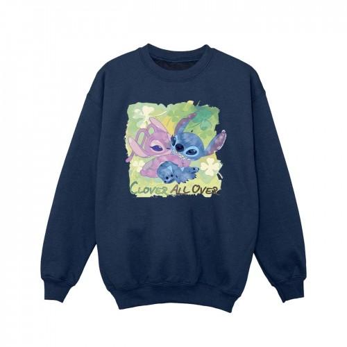 Disney Girls Lilo en Stitch St Patrick's Day Clover Sweatshirt