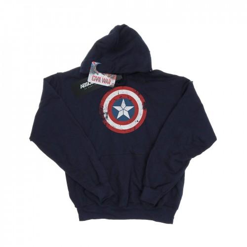 Marvel Heren Captain America Civil War Distressed Shield Hoodie