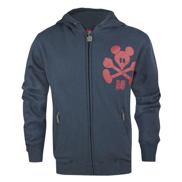 Pertemba FR - Apparel Bloc 28 Mens Mickey Mouse Crossbones Full Zip Hoodie