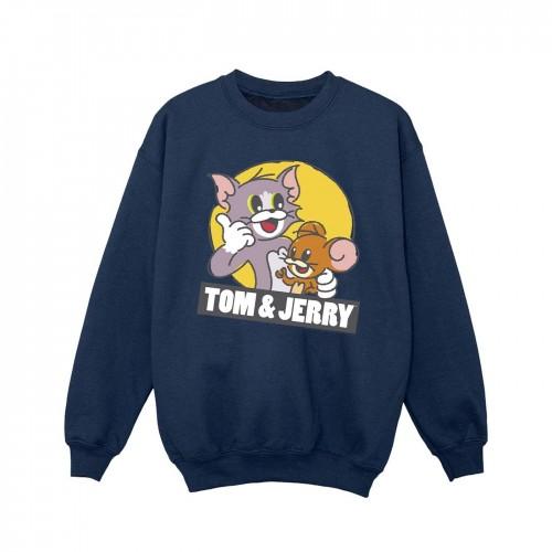 Tom And Jerry Girls Sketch Logo Sweatshirt