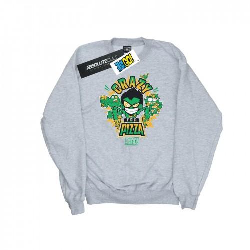 DC Comics Girls Teen Titans worden gek op pizza-sweatshirt