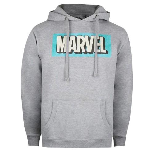 Marvel heren retro-logo gemêleerde hoodie