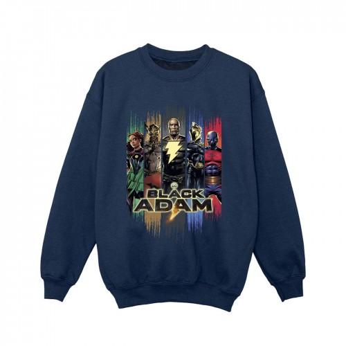 DC Comics meisjes zwart Adam JSA compleet groepssweatshirt