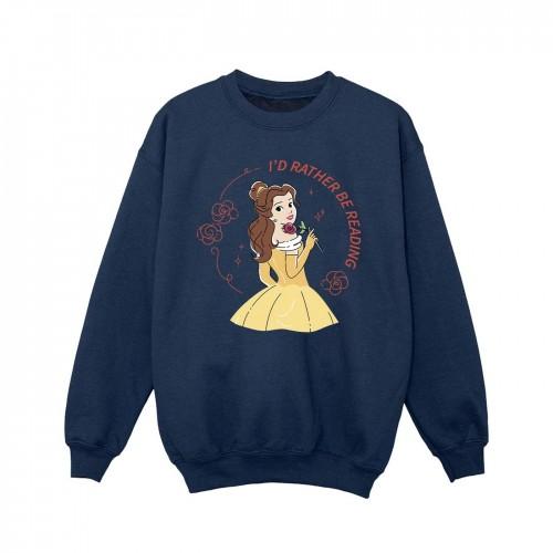 Disney Girls Belle en het beest, ik zou liever lezen sweatshirt