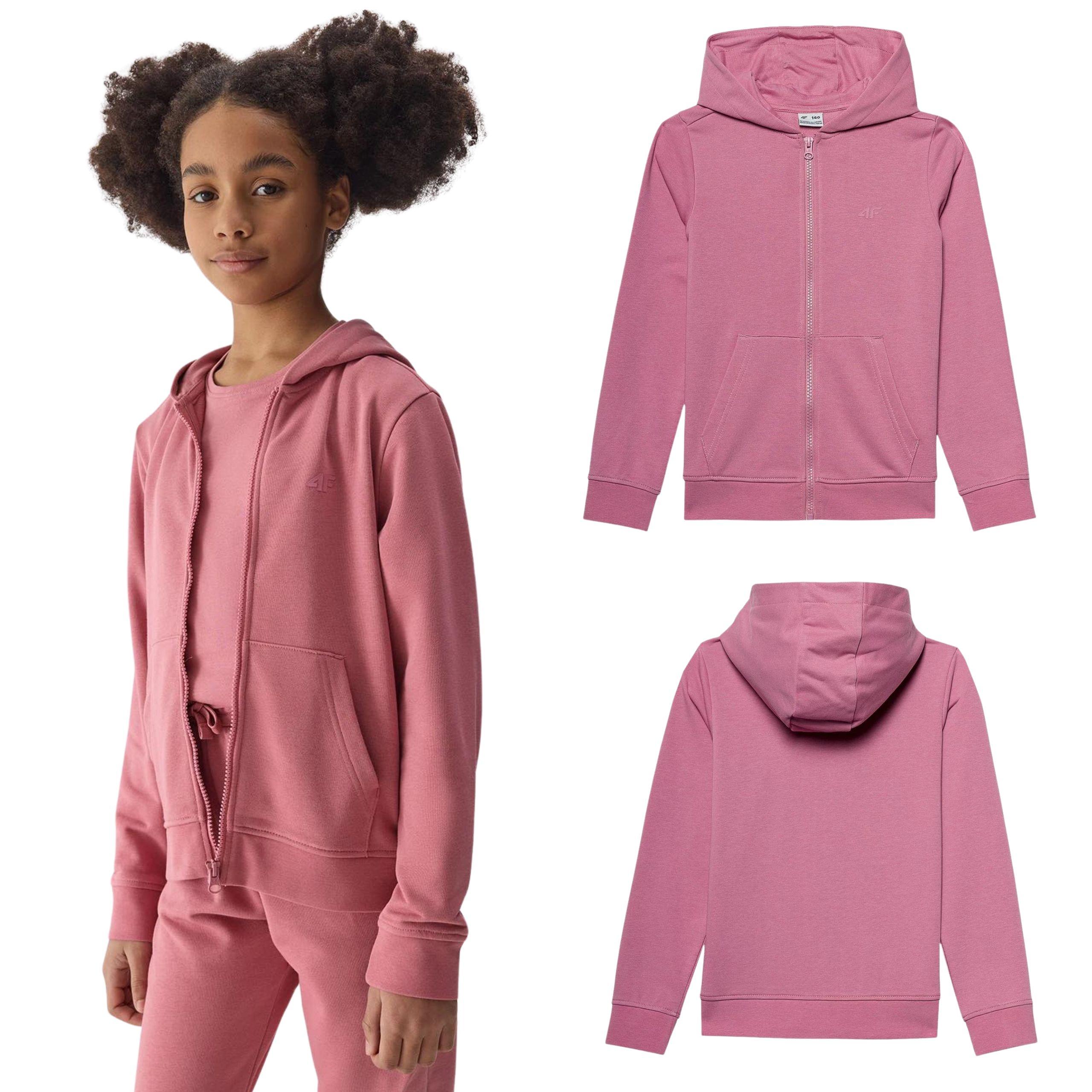 4F Girls' sports sweatshirt  F0919-54S dirty pink size 128