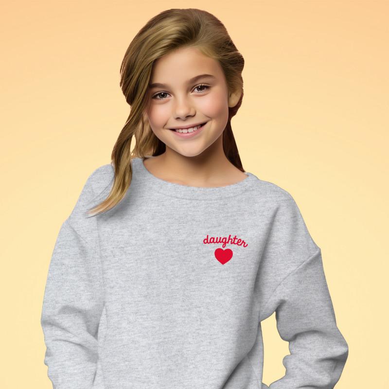 Le Roi du Tshirt Sweat Enfant DAUGHTER CŒUR