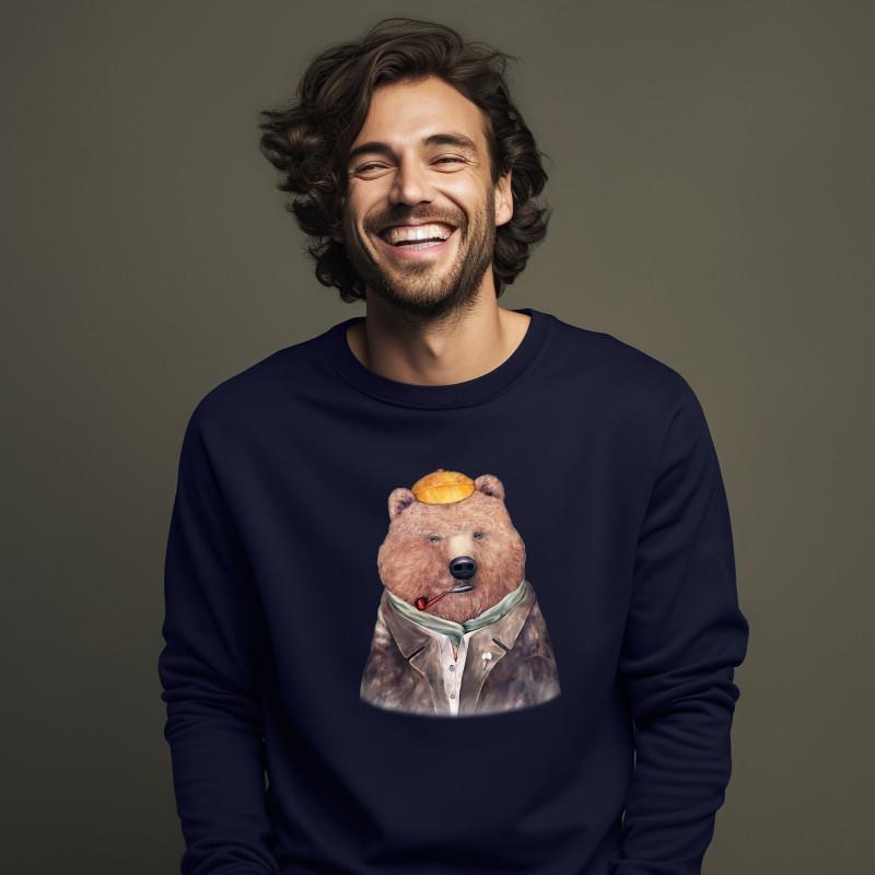 Le Roi du Tshirt Sweat Homme - BROWN BEAR