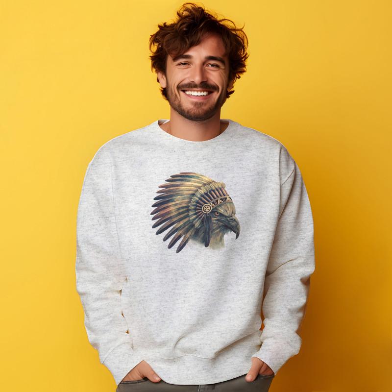 Le Roi du Tshirt Sweat Homme - EAGLE CHIEF