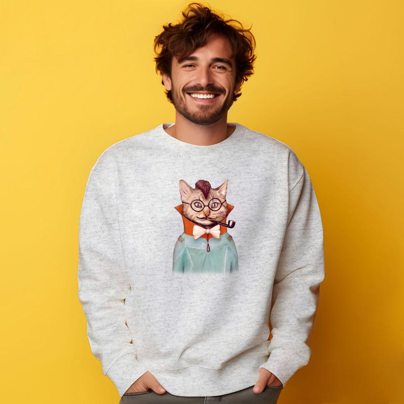 Le Roi du Tshirt Sweat Homme - ELECTRIC CAT