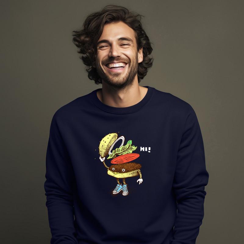 Le Roi du Tshirt Sweat Homme - BURGER GREETING