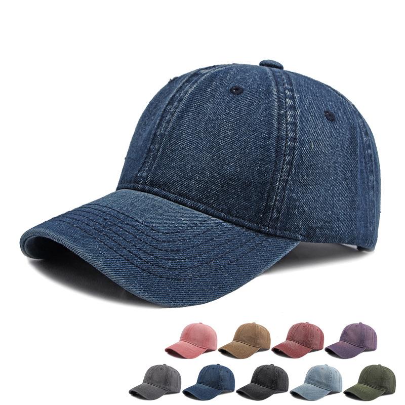 ONIHUA Denim Hoed Heren Dames Lente Zomer Lichtbord Baseball Cap Peak Cap