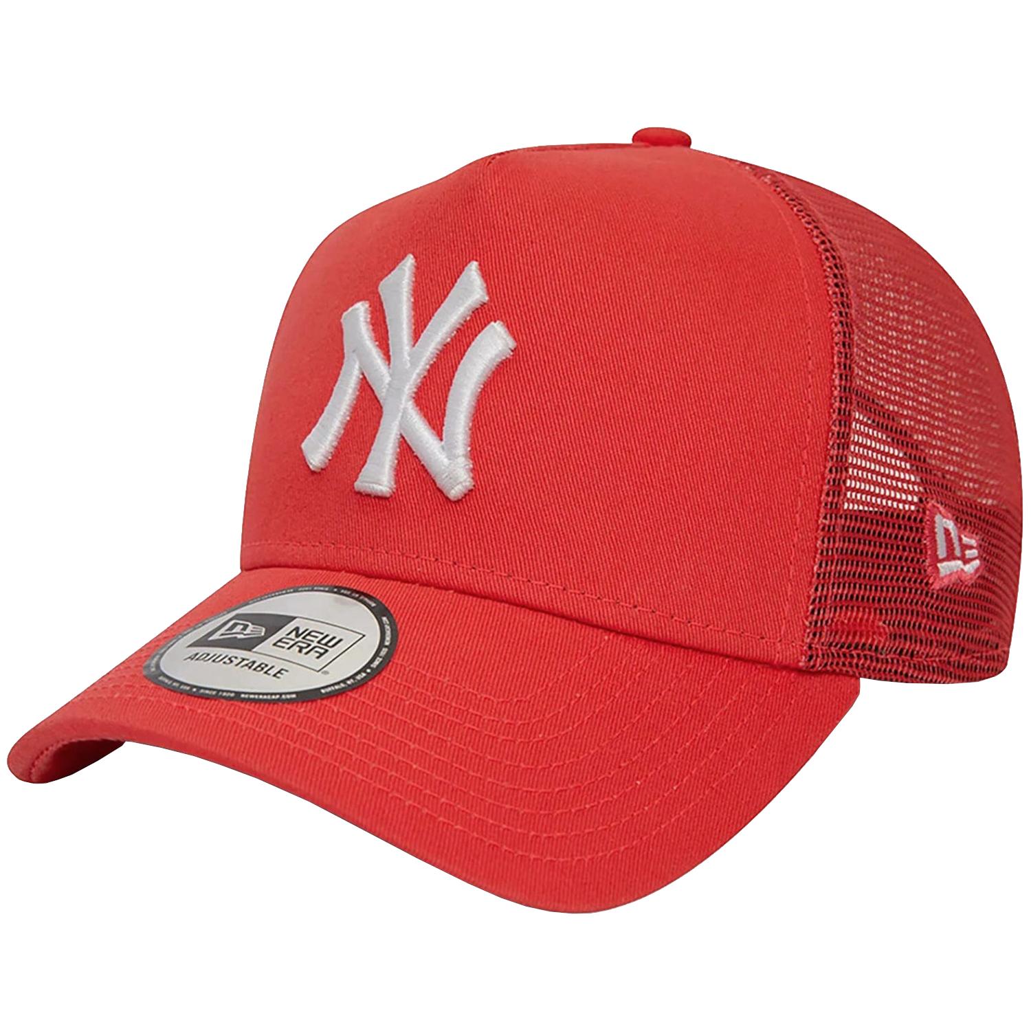 New era League Essentials Trucker New York Yankees Cap, Unisex red Cap