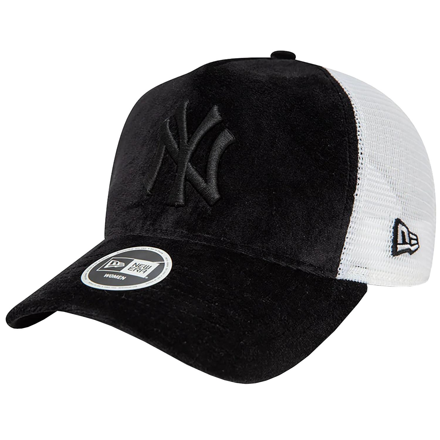 New era New York Yankees Velour Trucker Cap, Unisex black Cap