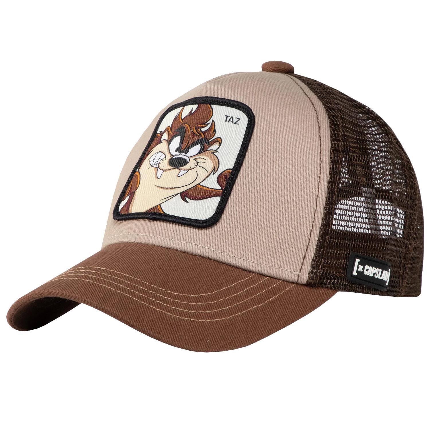 Capslab Looney Tunes Taz Trucker, Mens brown Cap