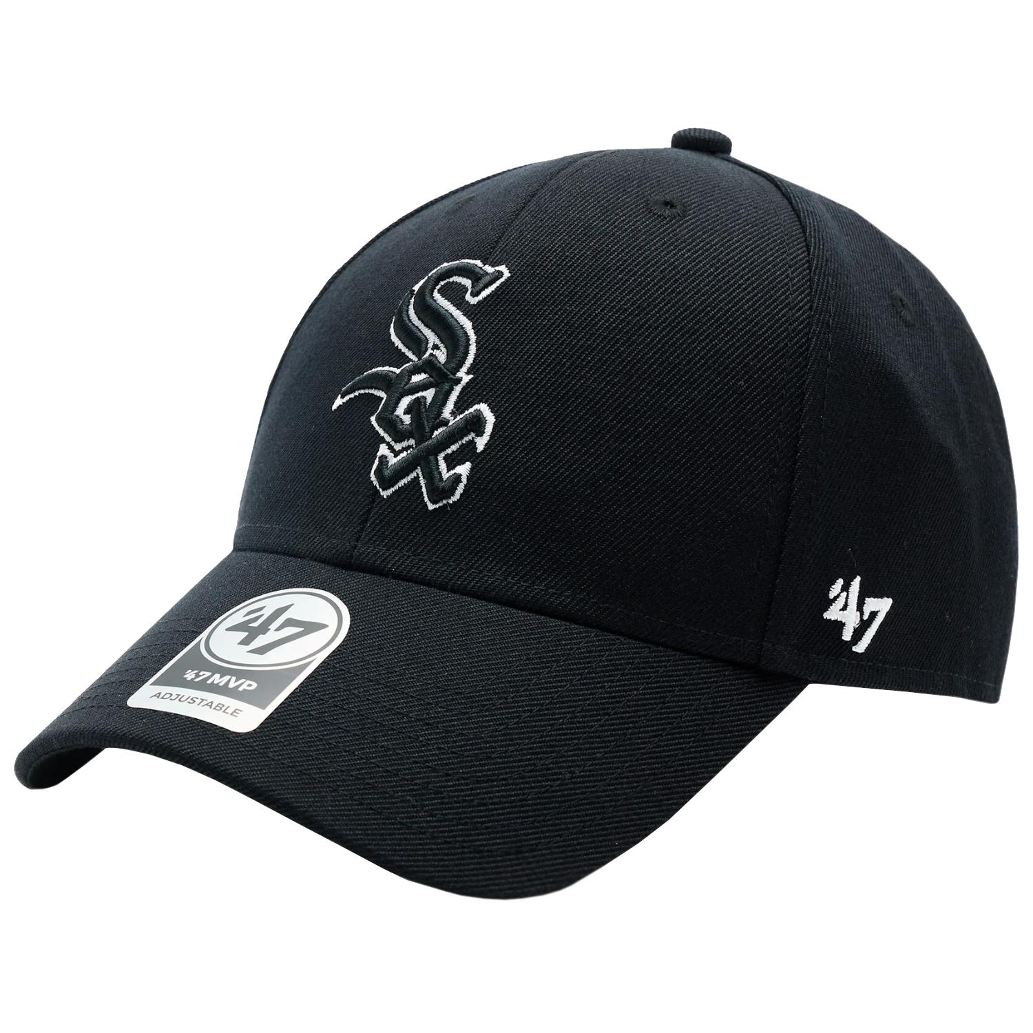 47 BRAND 47 Merk MLB Chicago White Sox Cap, Unisex zwarte pet