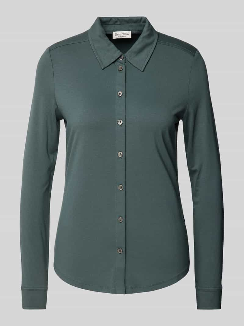 Marc O'Polo Regular fit jersey blouse van viscosemix met smalle mouwen