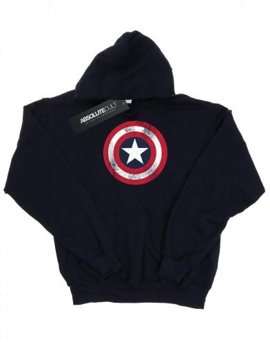 Marvel Boys Captain America Distressed Shield-hoodie