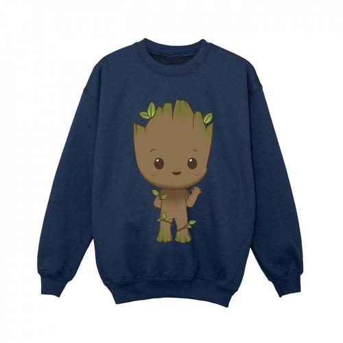 Marvel Boys I Am Groot Chibi Wave Pose Sweatshirt