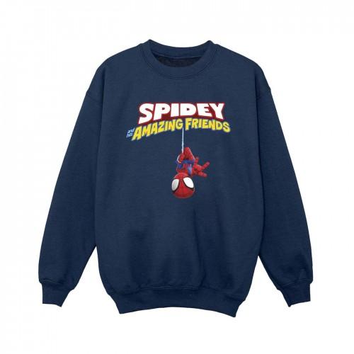 Marvel Boys Spider-Man ondersteboven hangend sweatshirt