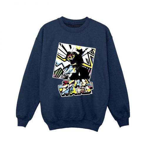 Star Wars Boys Vader Waterkleur Pop Art Sweatshirt