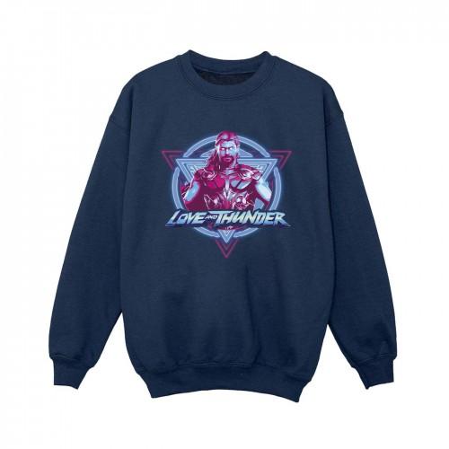 Marvel Boys Thor Love en Thunder sweatshirt met neonbadge