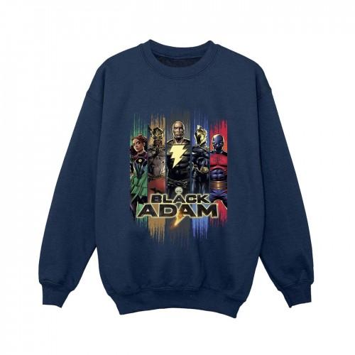 DC Comics jongens zwart Adam JSA compleet groepssweatshirt