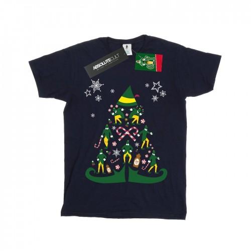 Elf jongens kerstboom T-shirt