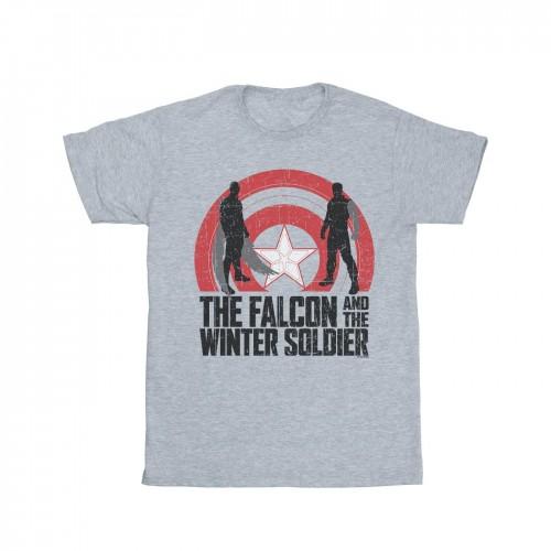 Marvel Boys The Falcon en de Winter Soldier Shield Silhouetten T-shirt