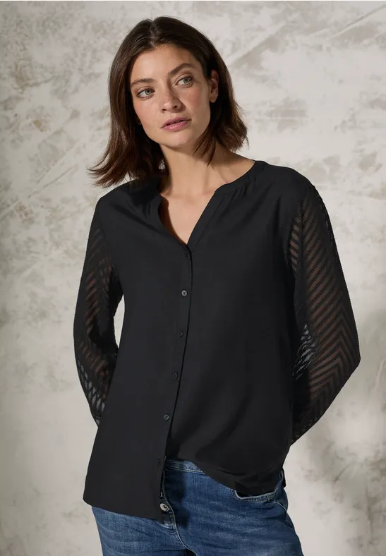 Cecil blouse van structuurmix