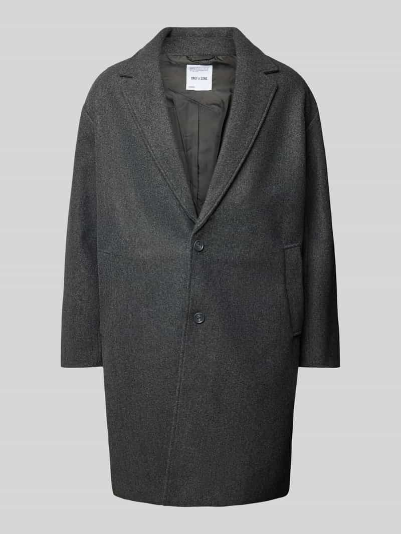 Only & Sons Oversized lange jas met reverskraag, model 'WORF'