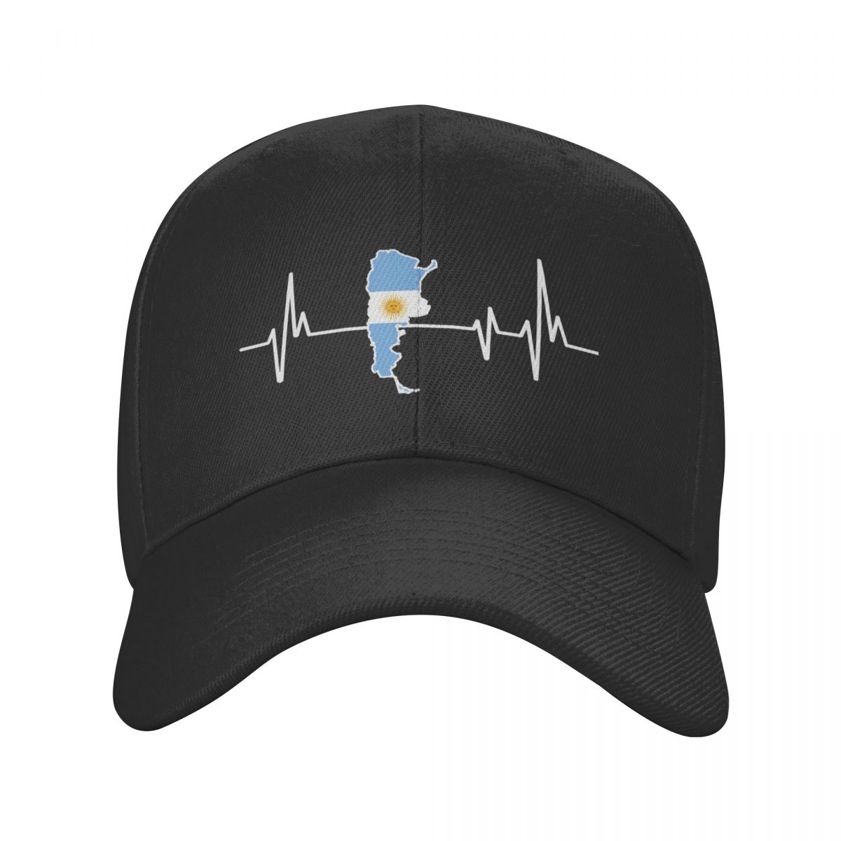 91460000MABYFHJN57 Gepersonaliseerde Argentijnse Heartbeat Argentinië Vlag Baseball Cap Vrouwen Unisex Verstelbare Papa Hoed Outdoor Snapback Caps