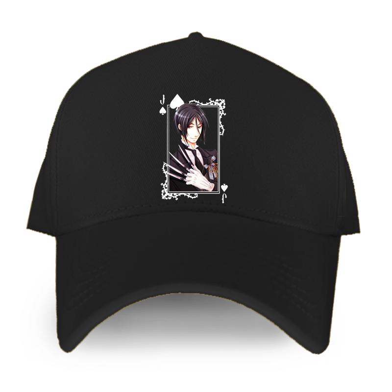 91530102MAC2AA7079 Black Butler Sebastian Baseball Cap Kuroshitsuji Toboso Yana Anime Unisex Vrouwen Caps Mode Hip Hop Hoed