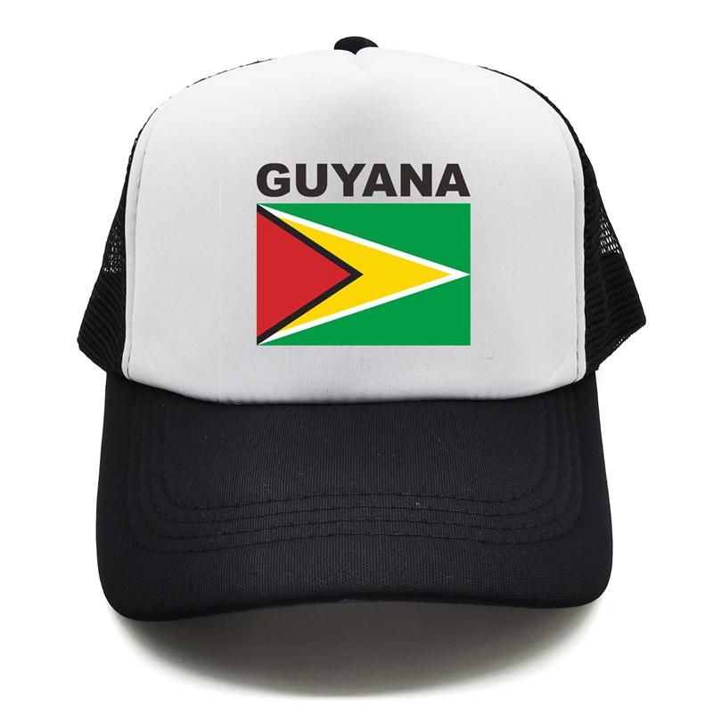 91530102MAC1XWP06K Guyana Trucker Cap Zomer Unisex Cool Country Vlag Hoed Baseball Caps Unisex Outdoor Mesh Net Caps