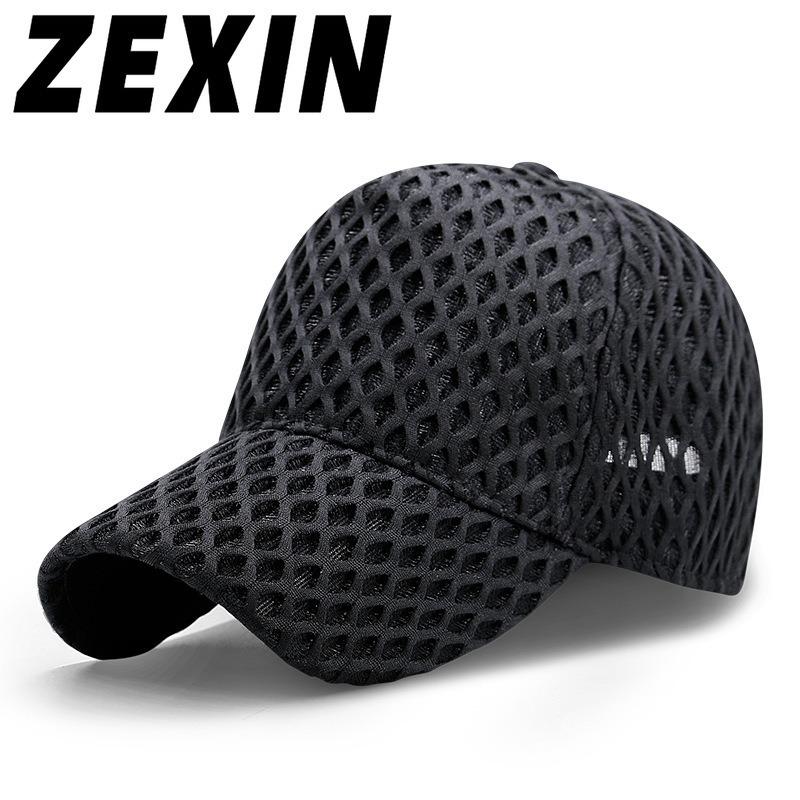 ZEXIN Hoed met lange tong Holle mesh Grote hoofdomtrek Baseballpet Outdoor zonnehoed Zonnebrandcrème Ademende eendentongpet