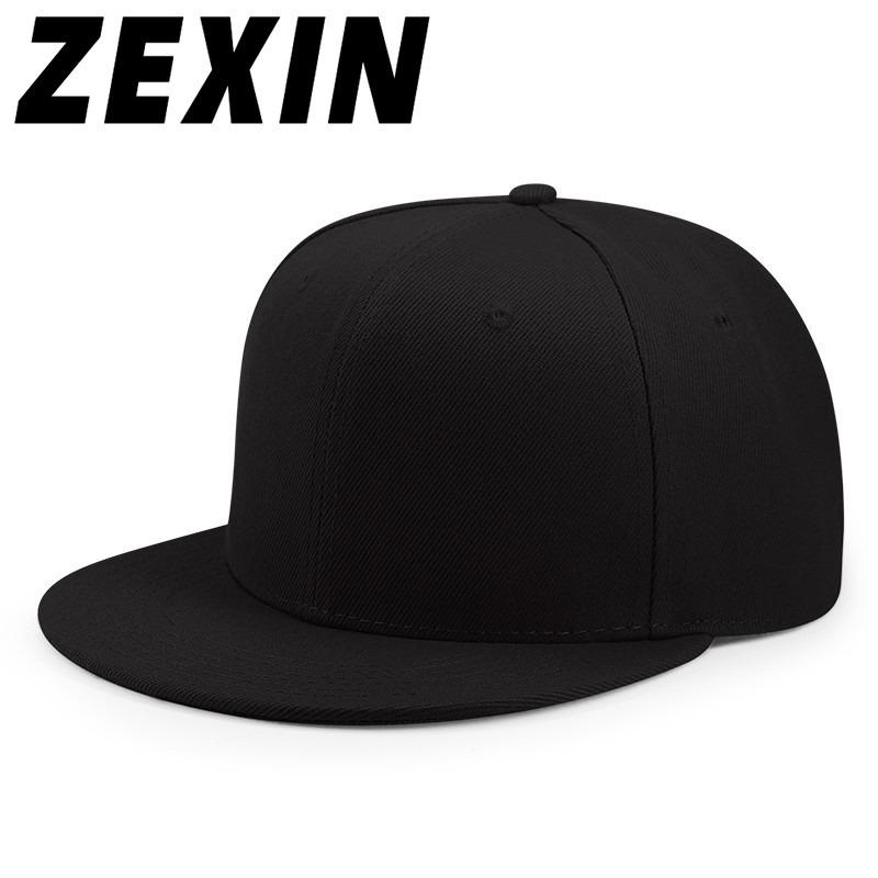 ZEXIN Hiphop Hoed Verstelbare Hiphop Effen Kleur Platte Rand Eend Tong Cap Ouder-kind Street Dance Cap Mannen en Vrouwen Honderd Baseball Cap