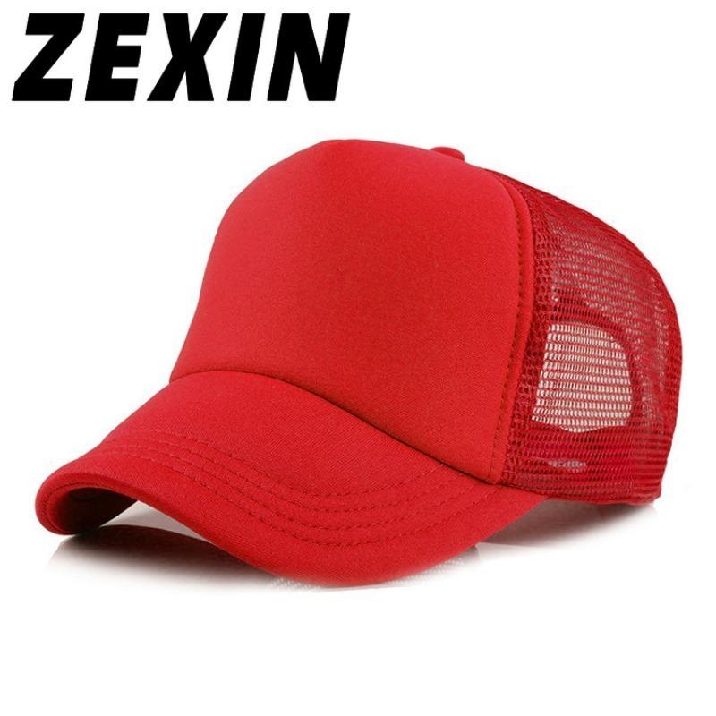 ZEXIN Trucker Cap Lente- en zomerzonnehoed Reclamepet Baseballpet Ademende mesh-dop