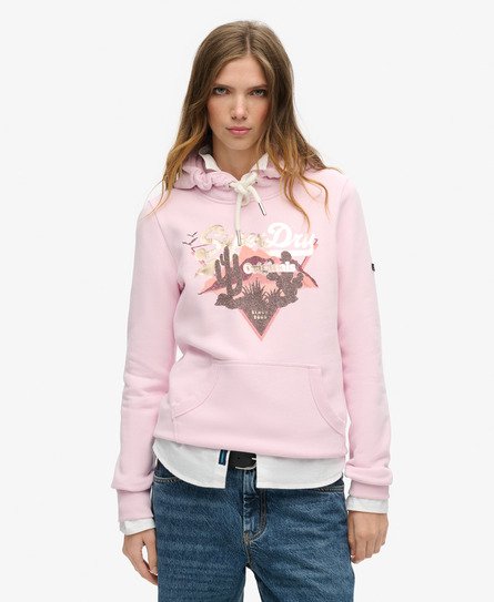 Superdry Vrouwen Vintage Logo Narrative Hoodie Roze