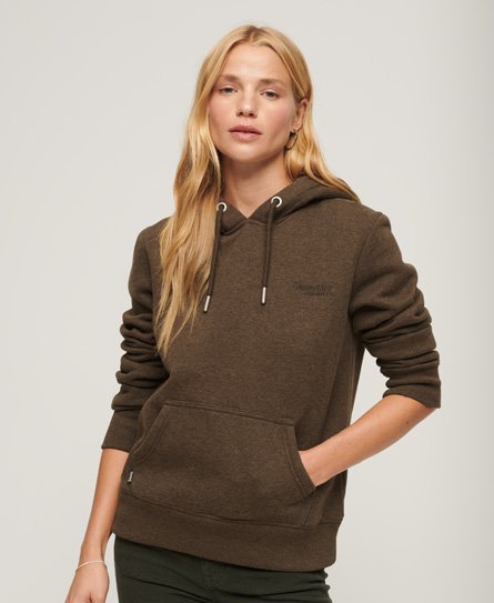 Superdry Vrouwen Essential Logo Hoodie Bruin