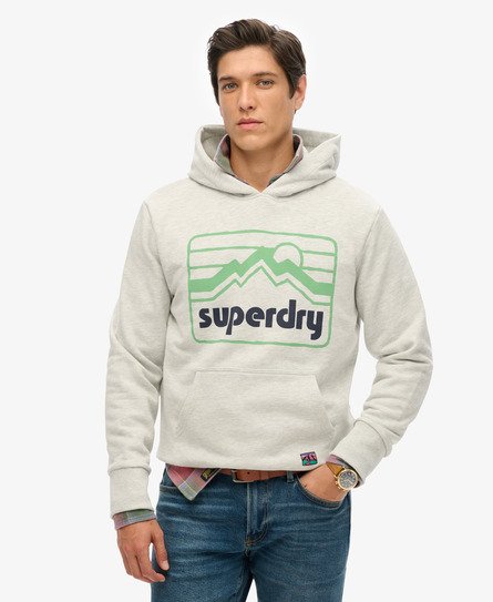 Superdry Male Vintage 90s Terrain Hoodie Lichtgrijs