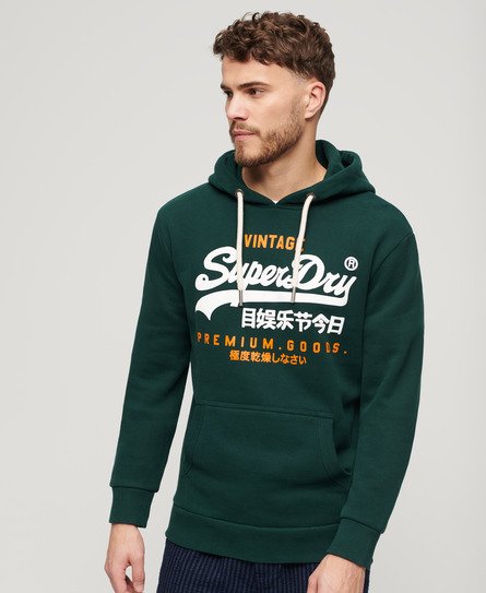 Superdry Mannen Premium Goods Hoodie Groen