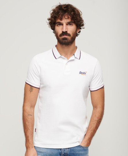 Superdry Mannen Poolside Polo Wit