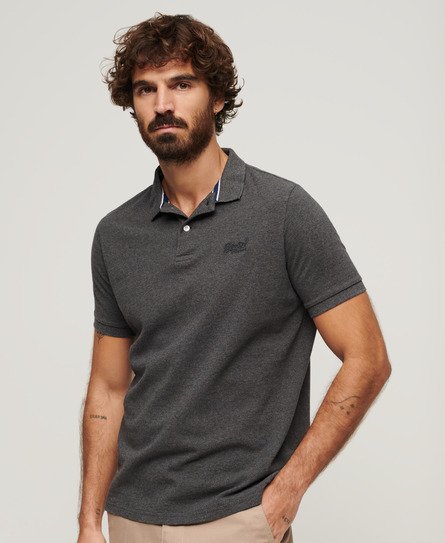 Superdry Mannen Poolside Polo Grijs