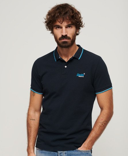 Superdry Mannen Poolside Polo Blauw