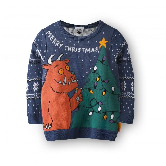 Pertemba FR - Apparel De Gruffalo Boys gebreide kersttrui 5-6 Years blauw