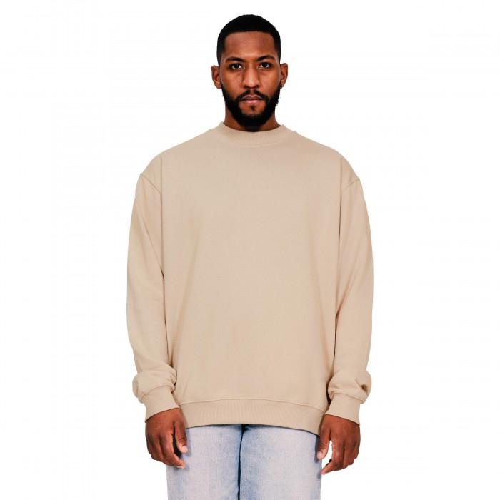 Casual Classics Ringgesponnen katoenen lange halslijn voor heren, oversized sweatshirt